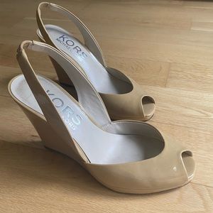 Michael Kors Patent Leather Slingback Pumps